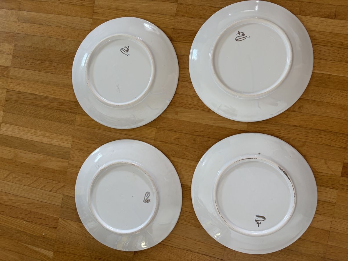 Teller: 4 Teller mit Pflanzenmotiv – Gebraucht aus Baar von annasorbian 3