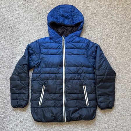 Charles Vögele Leichte Daunenjacke Kids Gr. 152 Blau Kapuze