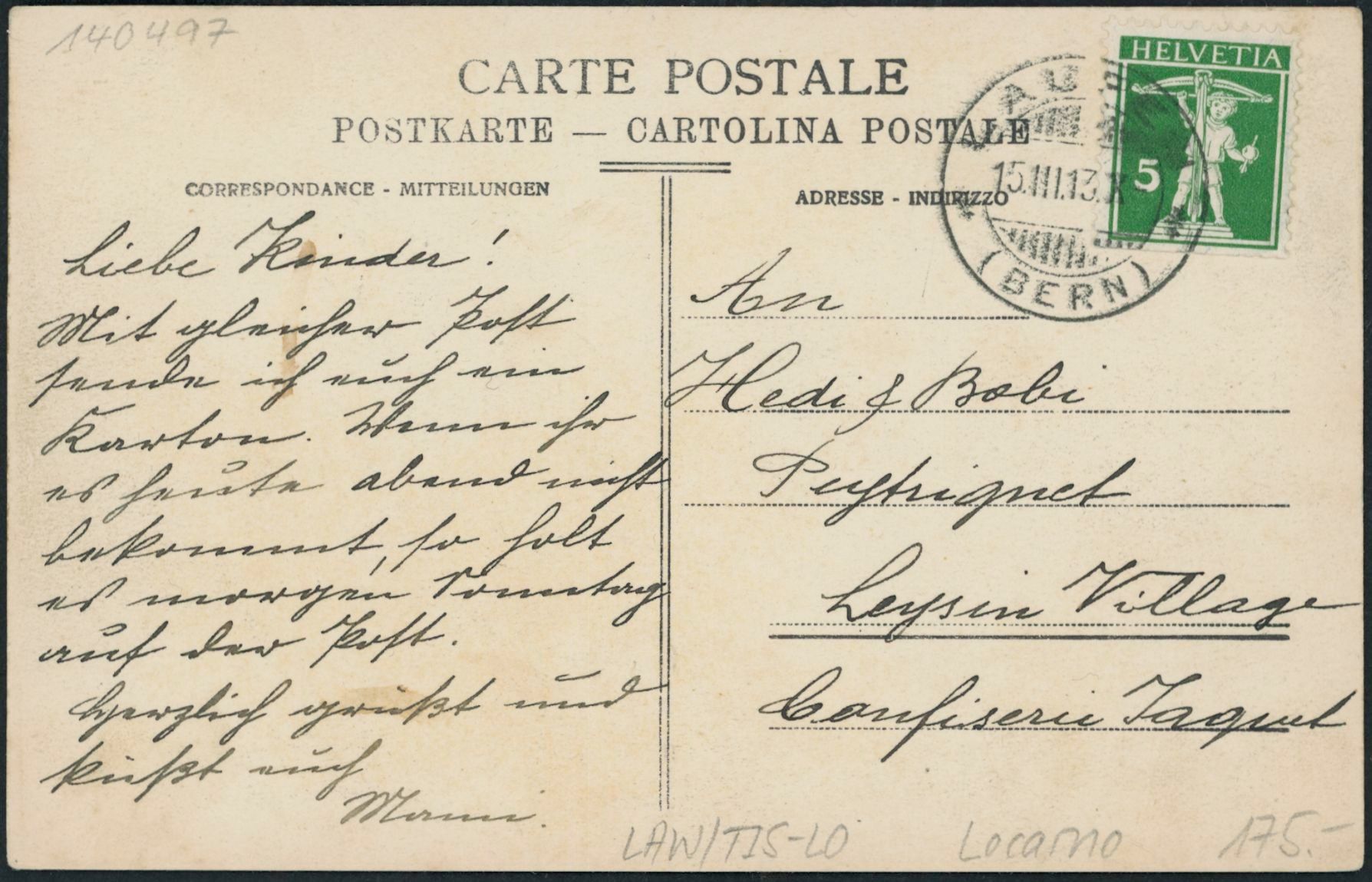 Cartoline postali: TIS Locarno - Landwirtschaft – Usato da Schindellegi venduto da masutka7 1