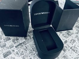 Uhrenbox Emporio Armani schwarz guter Zustand leer
