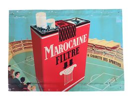 altes MAROCAINE FILTRE Blechschild