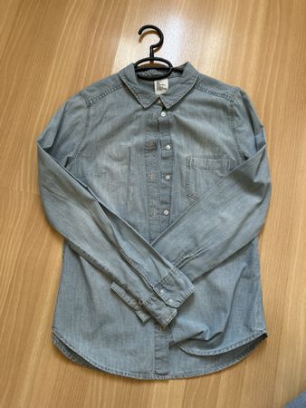 H&M Jeanshemd, hellblau, Gr. 36, Top Zustand für Frühling!