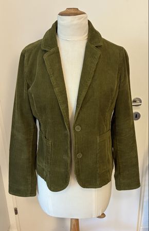Seasalt Cornwall Cord Blazer Modell Heald Olivgrün S - 38