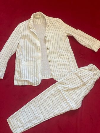 Magnifique ensemble à rayures MAMA B pantalon & blaser, t. M