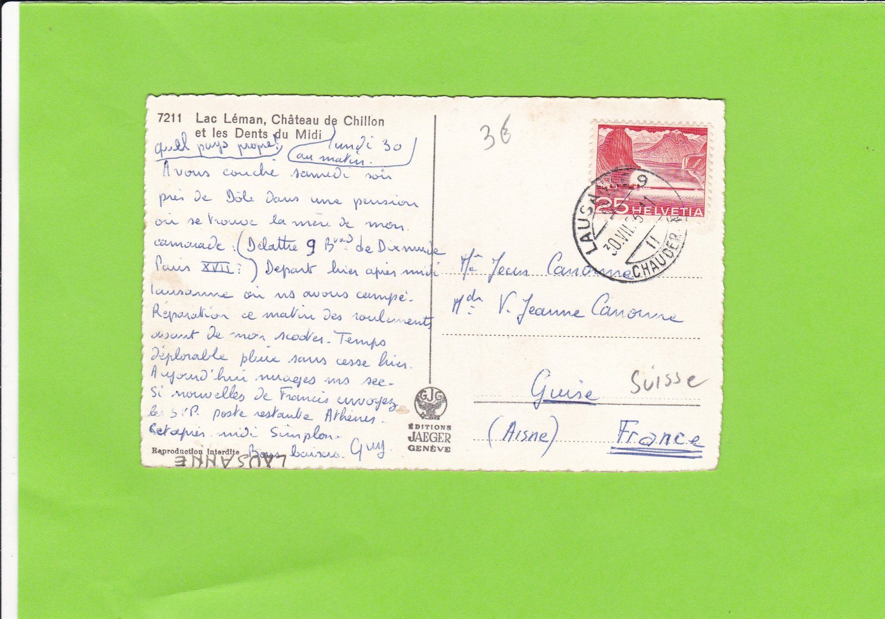 Cartoline postali: Chillon – Usato da St. Peterzell venduto da neckertal 1