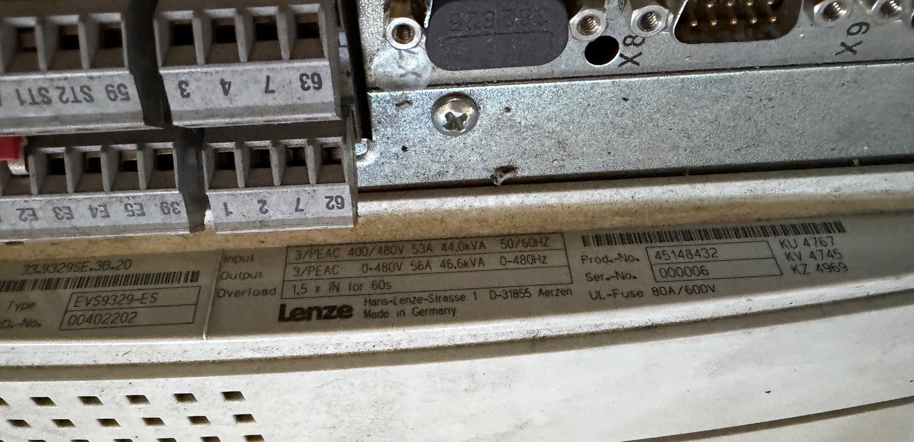 Convertitori: Lenze FU - EZN3A0055H060 & Netzfilter - EZN3A0055H060 – Usato da Dintikon venduto da Baddaru 3
