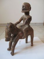 Tribal art antike Reiter-Figur Holz Skulptur Stammes-Kunst