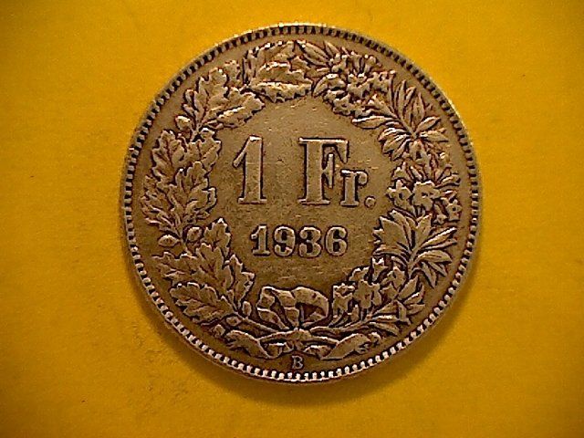 Tutti le monete: 1 Fr. 1936 – Usato da Buchs AG venduto da Ged8