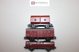 Roco 3 Teiliges Set Deutsche Bundesbahn DB Güterwagen AC H0