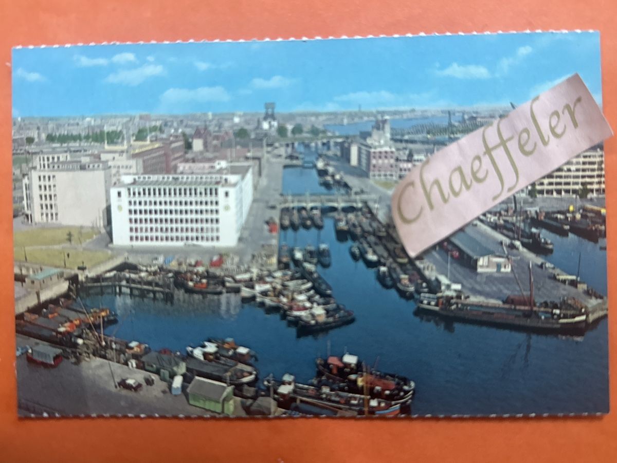 Cartoline postali: Ansichtskarte Rotterdam Hafen. Blick auf Stadtmitte. – Usato da Zürich venduto da Chaeffeler