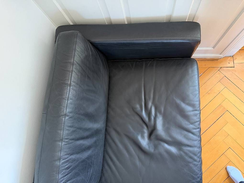 Sofas: Schwarzes Ledersofa – Gebraucht aus Zürich von safira_p 3