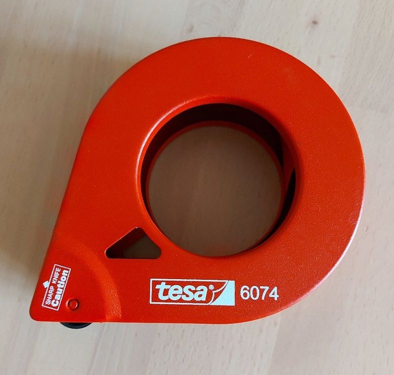 2 Stück Verpackungsband-Abroller Orange - Robuste Metall-Packbandpistole 5,1cm