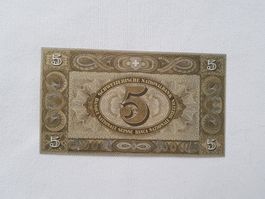 Vintage 5 Franken Banknote vom 31. August 1946