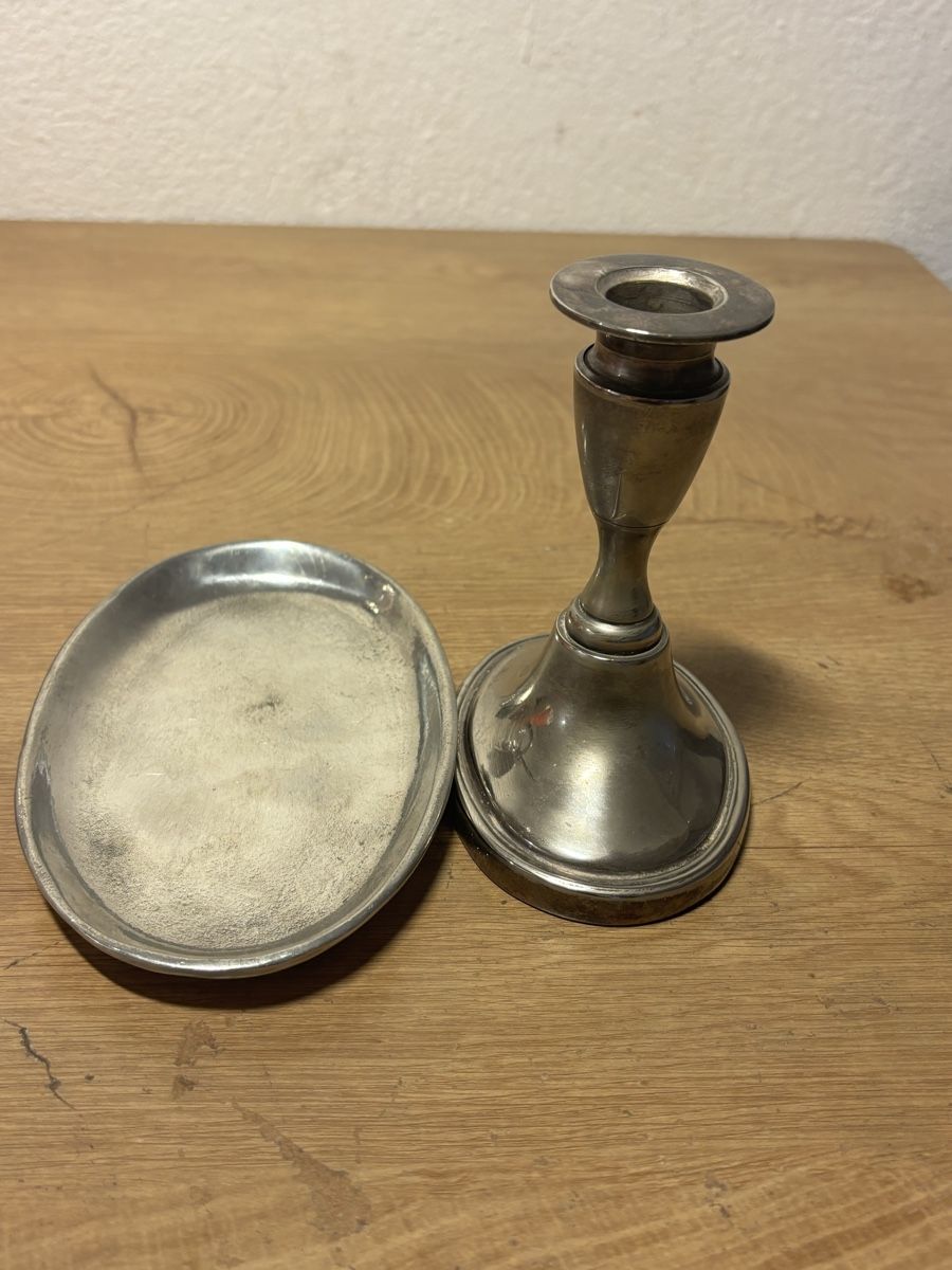 Candele: Antiker Kerzenleuchter mit Metallteller Set – Usato da Orpund venduto da BlackEagel80 4