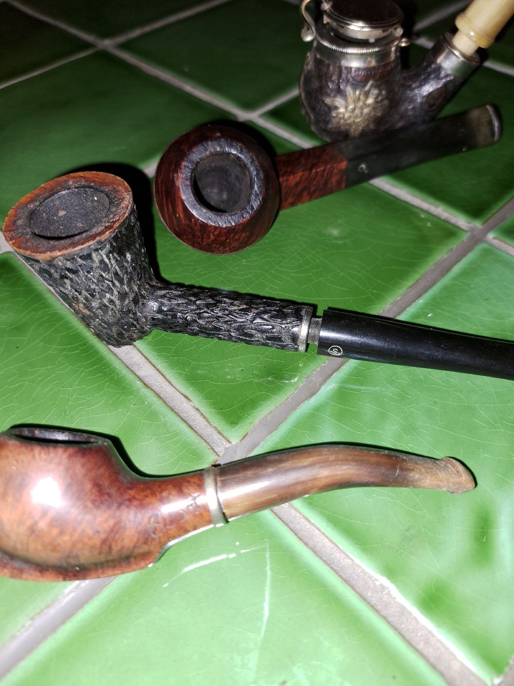 Pipe & Accessori: Antike Pfeifen-Sammlung, 4 Stück,  – Usato da Kölliken venduto da Upcycling-by-Mc-TAM 2