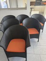 6 Neuwertige Hochwertige  Rattansessel