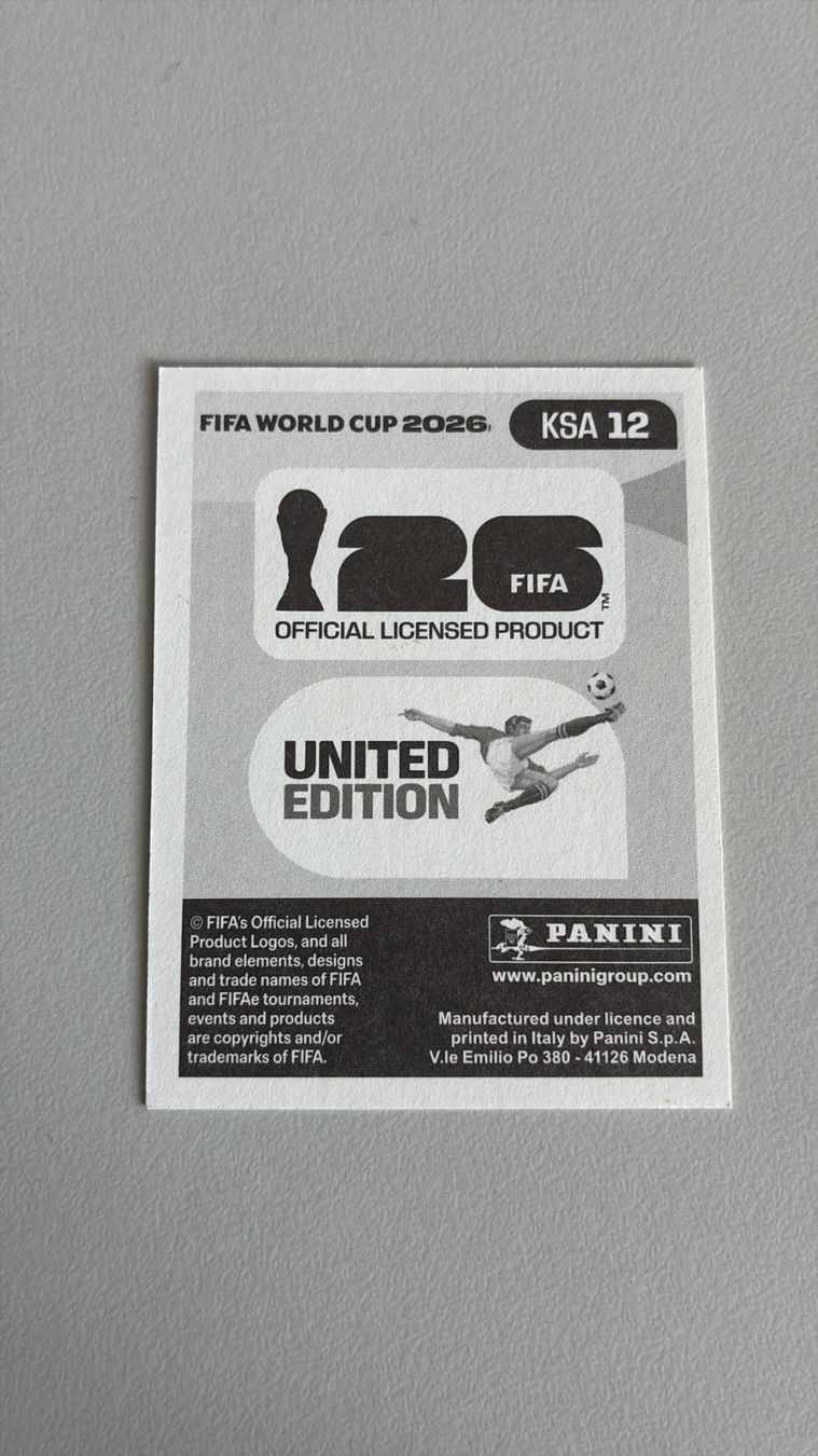 Panini Carte collezionabili: Carte panini 2026 - KSA 12 – Nuovo (secondo la descrizione) da La Neuveville venduto da Ibo2300 1