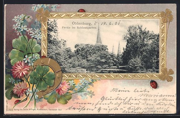 Ansichtskarten: Grusskarten-AK Oldenburg / O., Schlossga – Gebraucht aus Berlin von bartko-reher