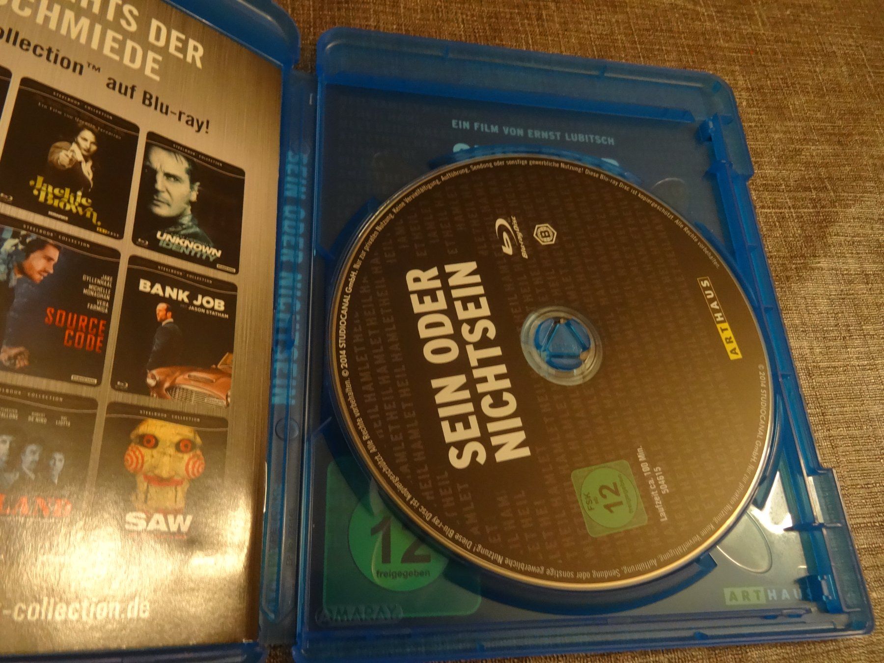 Tutti i DVDs: Blu-ray Film Sein oder Nichtsein Arthaus – Usato da Olten venduto da Disc-Verkauf 1