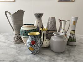 Sammlung Vintage Vasen 10 Stuck ab 1.-!