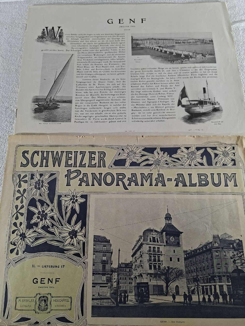 Libri: Heft  Schweizer Panorama Album, Genf 2, 1903,  – Usato da Grindelwald venduto da carro5 1