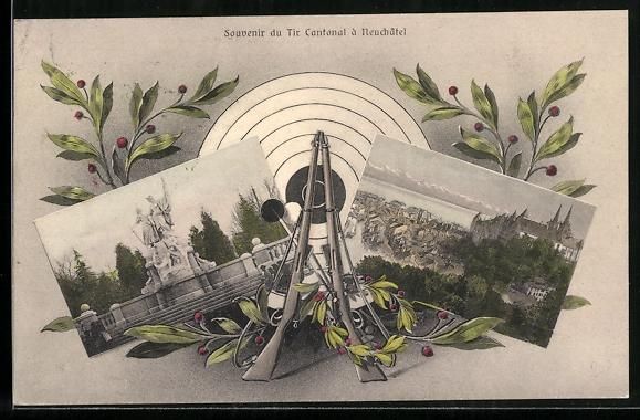Cartes postales: Neuchatel, Souvenir du Tir Cantonal, Sch – D'occasion à Berlin par bartko-reher