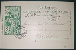 UPU Ganzsache LOCLE - Neuchatel 
