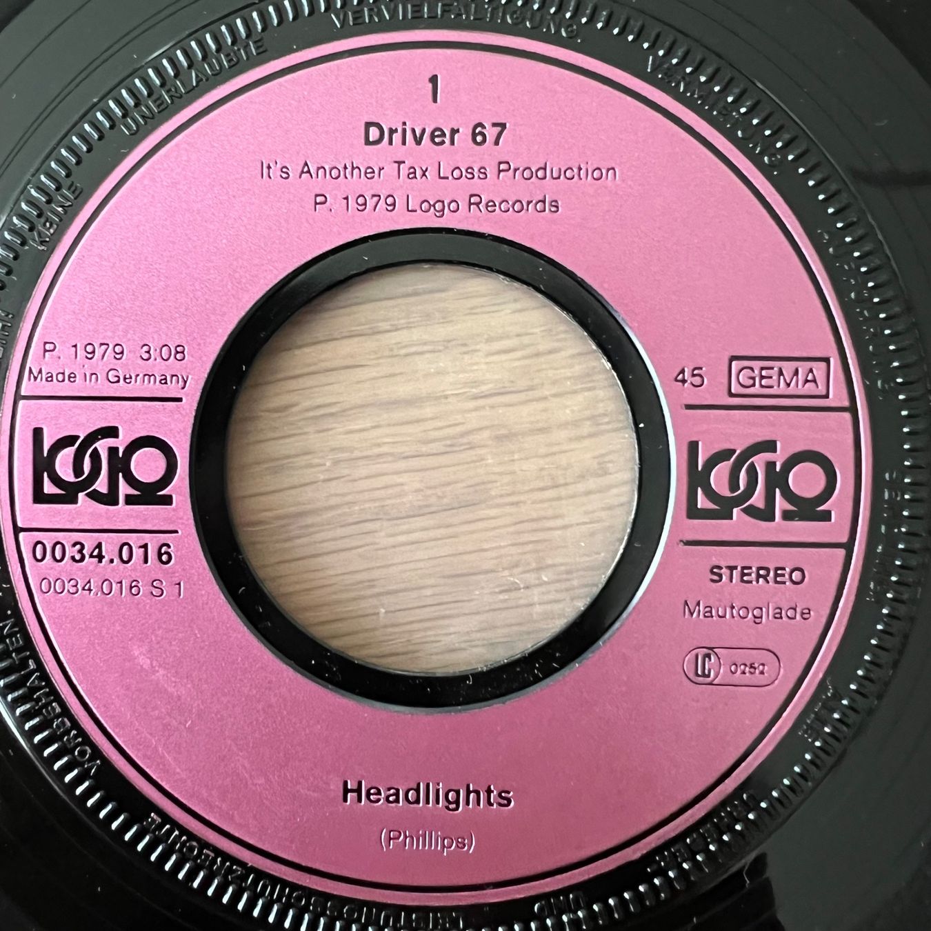 Vinyles: Driver 67 - Headlights / 1. D-Press. 1979 – D'occasion à Gais par soundcave57 2