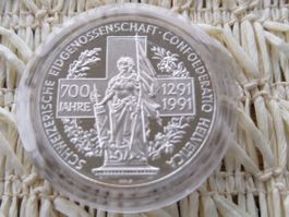 Silbermedaille 1 Unze 700 Jahre Eidgenossenschaft 1991