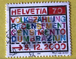 Nr.1005 GESTEMPELT Volkszählung 2000  Siehe Original Fotos.