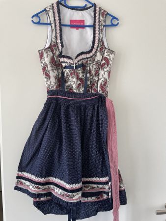 Dirndl Krüger blau/rot paisley Muster Gr. 34