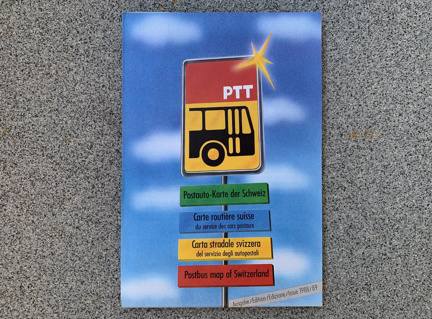 Landkarten & Atlanten: PTT Post Postauto Postauto-Linien Schweiz Landkarte 1998 – Neu (gemäss Beschreibung) aus Bern von AWiBe