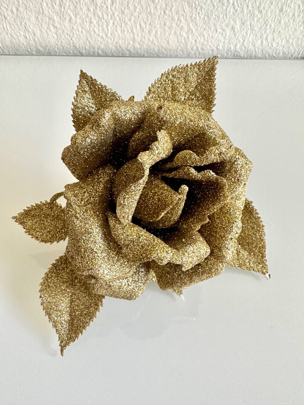 Tutte le decorazioni: Goldene Glitzer-Deko Rose – Usato da Bern venduto da Fraeuleinhonig