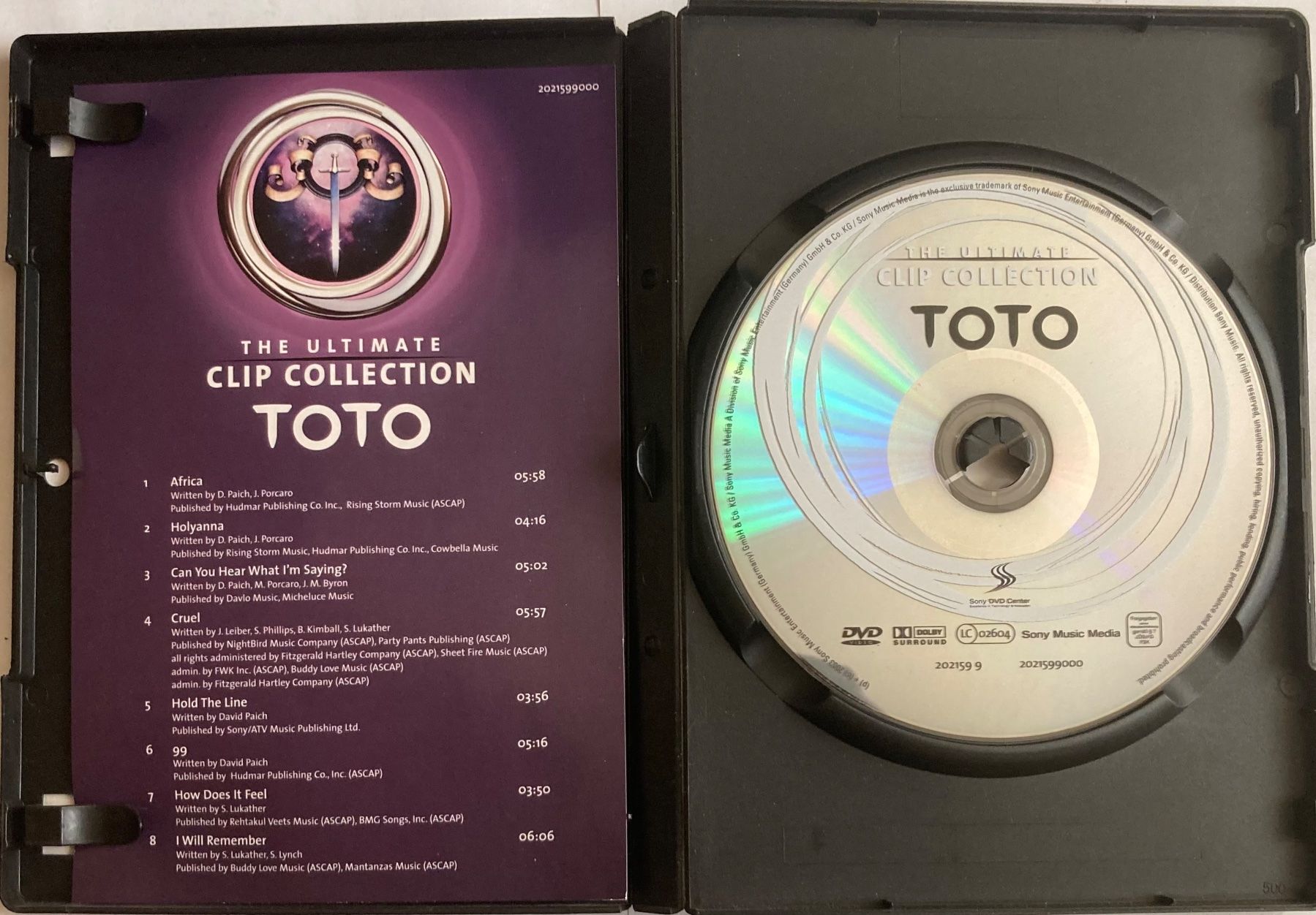Tutti i DVDs: TOTO - THE ULTIMATE CLIP COLLECTION – Usato da Poliez-Pittet venduto da Newtown-Records 2