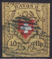 SBK-Nr. 16II (Rayon II 1850) Type 24, E/LO, blaue Raute