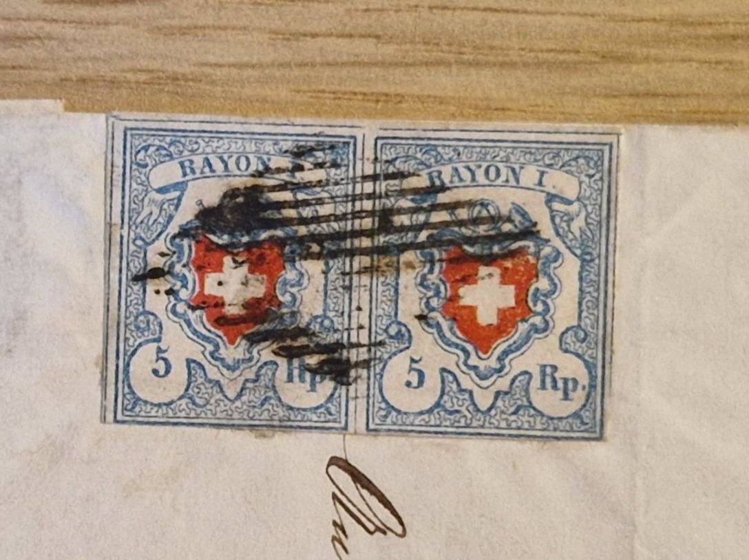 Tutti i francobolli: Brief mit Rayon I Typ 6+7 im Paar – Usato da Ortschwaben venduto da Ruebezahl 1