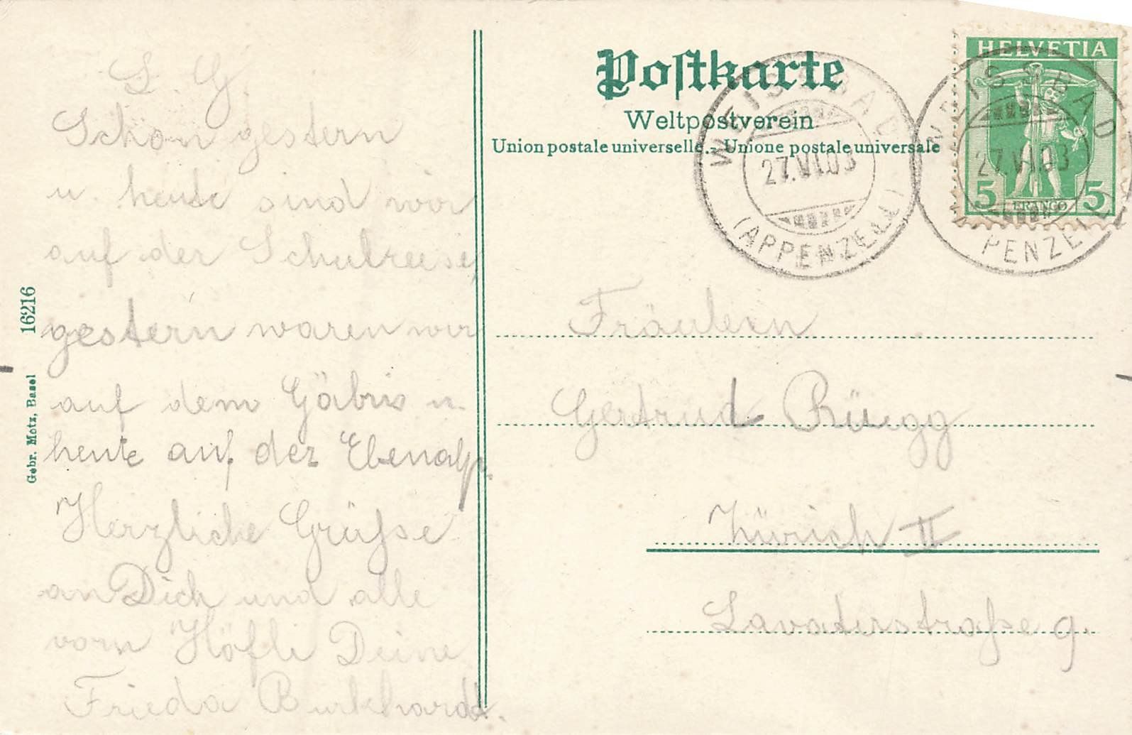 Cartoline postali: Wildkirchli Appenzell – Usato da Schwyz venduto da Seffi56 1