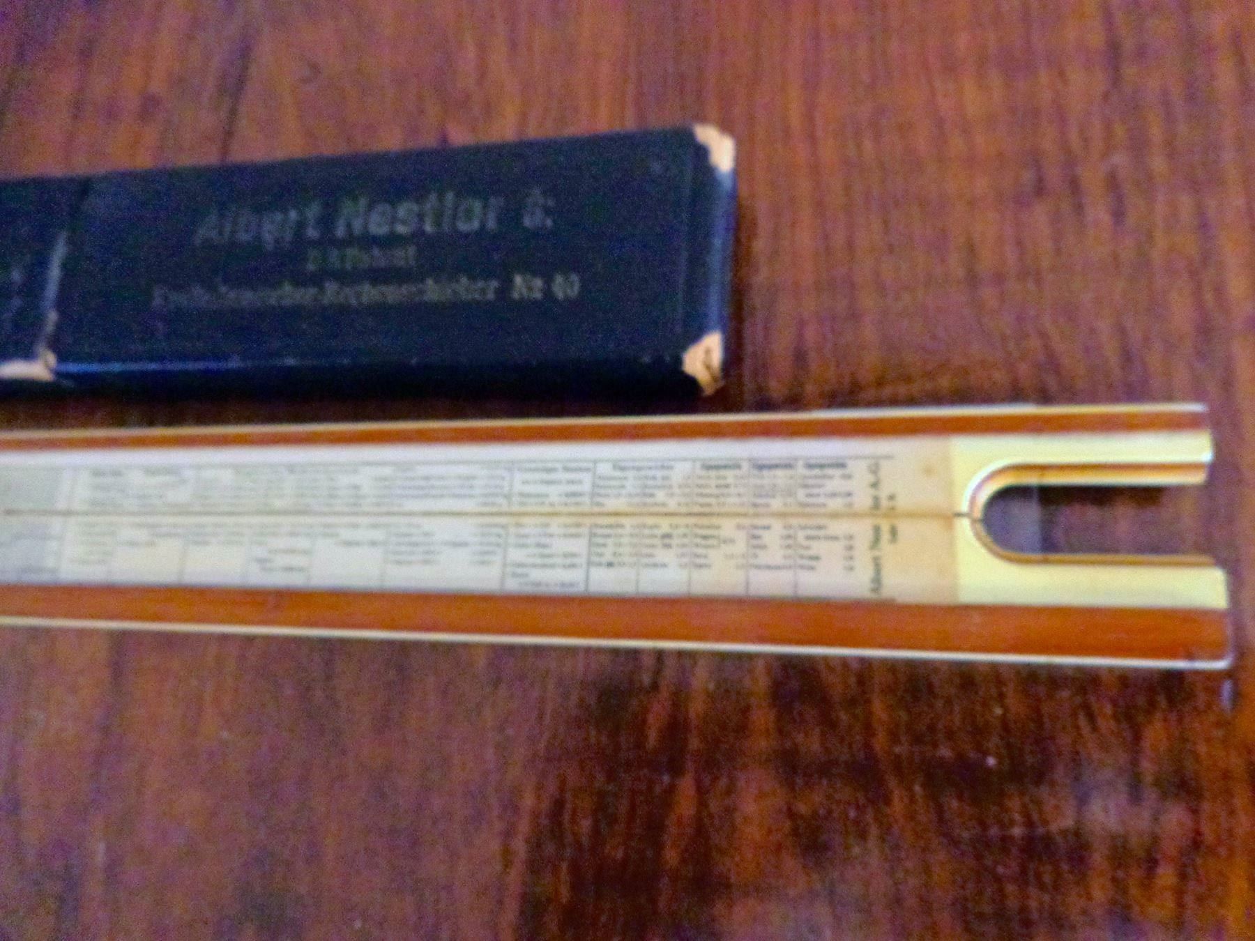 Taschenrechner: Rechenschieber Albert Nestler A.G Nr.40 – Gebraucht aus Wädenswil von  5