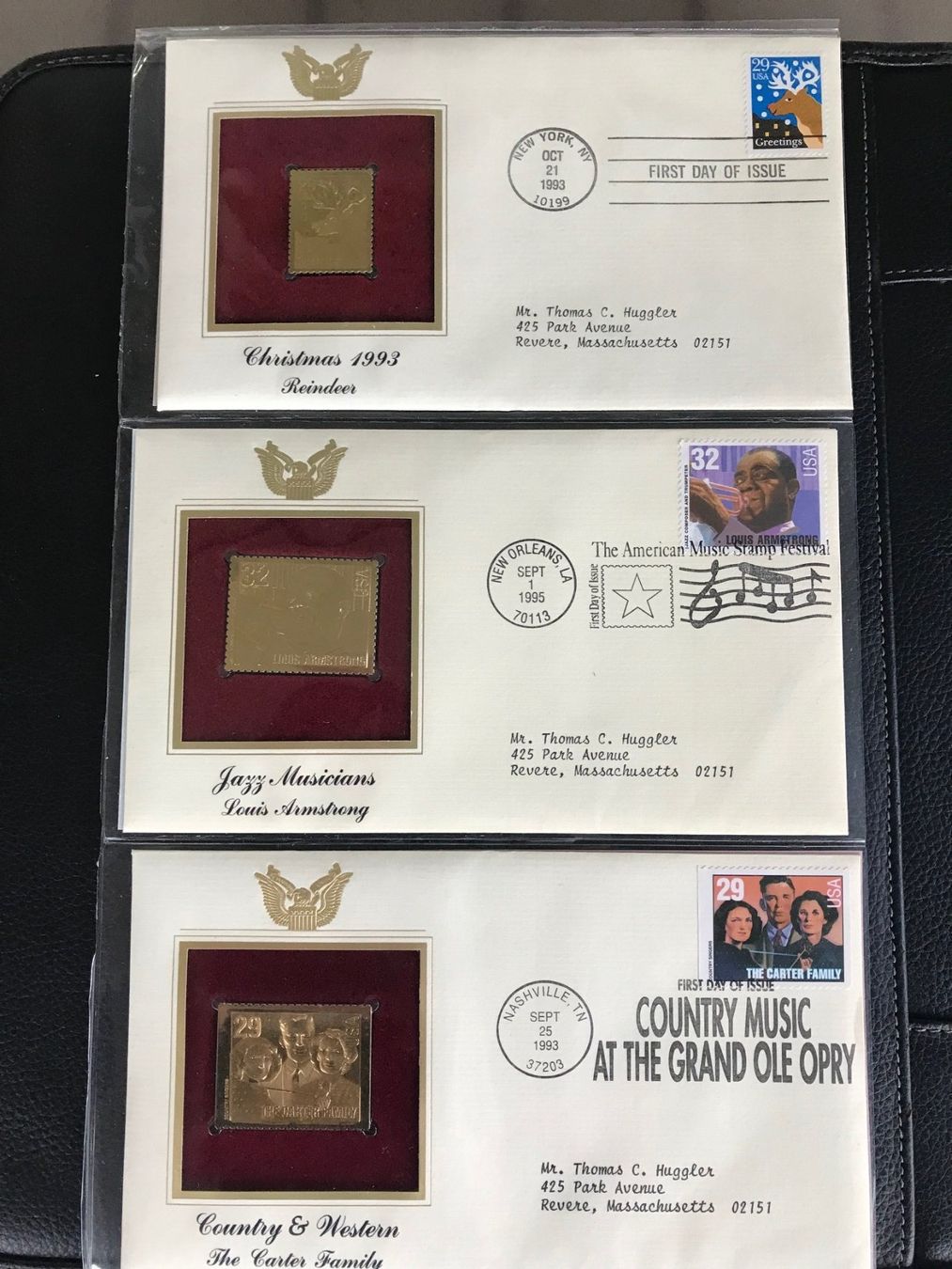Alle Briefmarken: 3x 22 Karat Echtgold-Briefmarke, Blattgold-Pressung – Neu (gemäss Beschreibung) aus Emmenbrücke von DanielStulz62 1