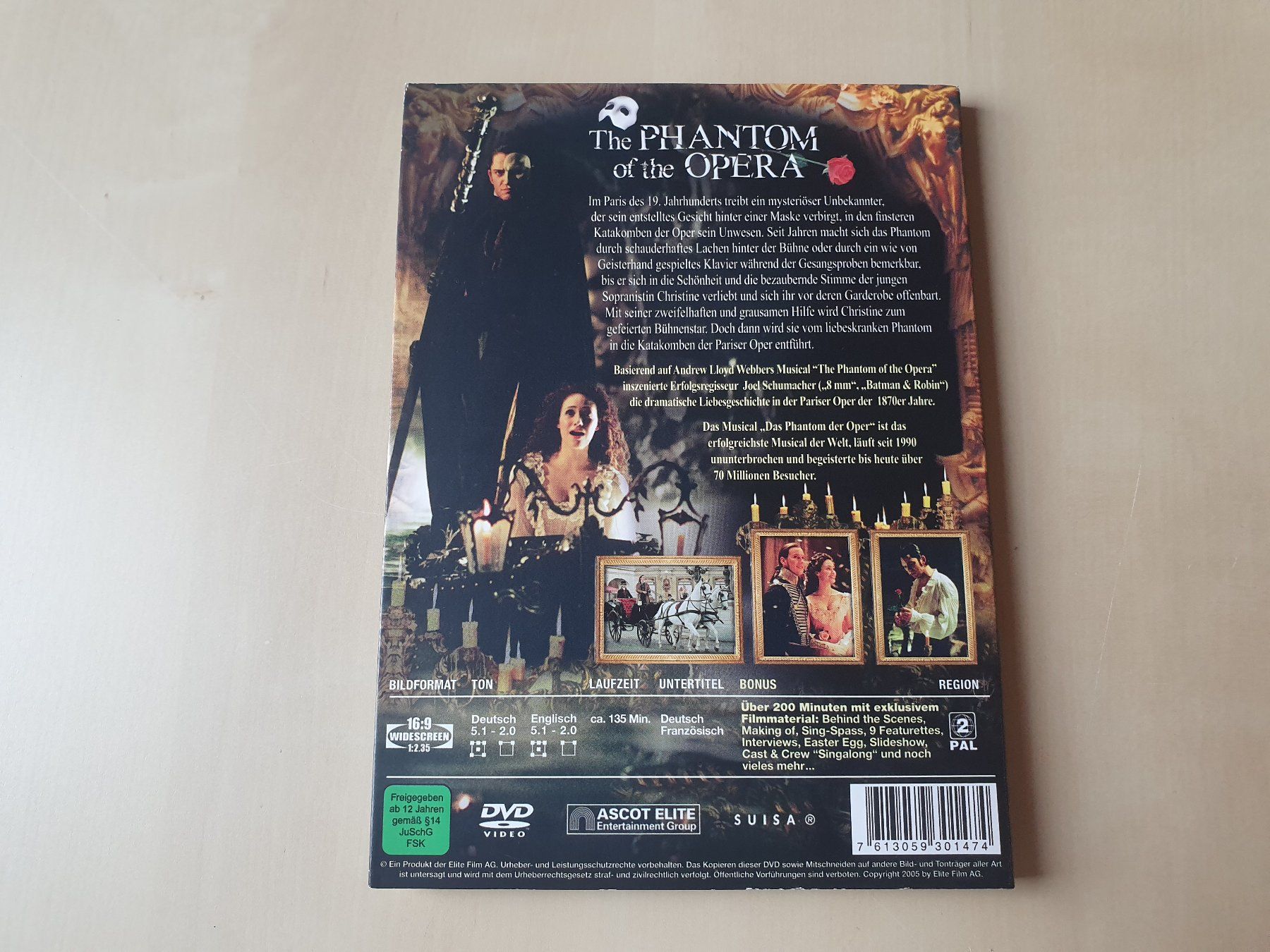 Tutti i DVDs: The Phantom of the Opera – Usato da Stansstad venduto da collectorsshop 1