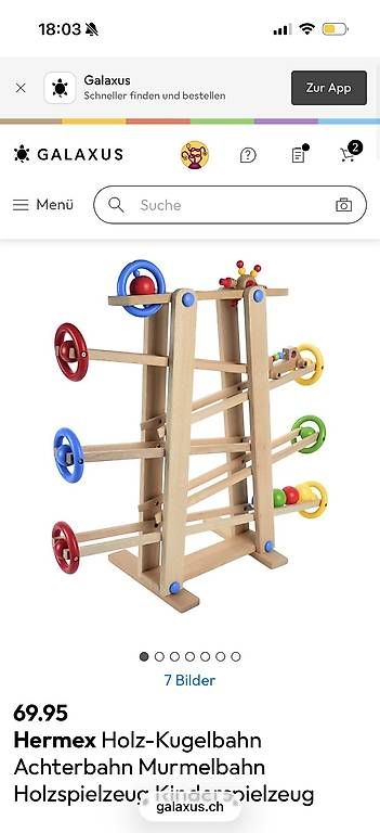 Spielzeuge: Holz-Kugelbahn – Gebraucht aus Meilen von Nora.E. 1