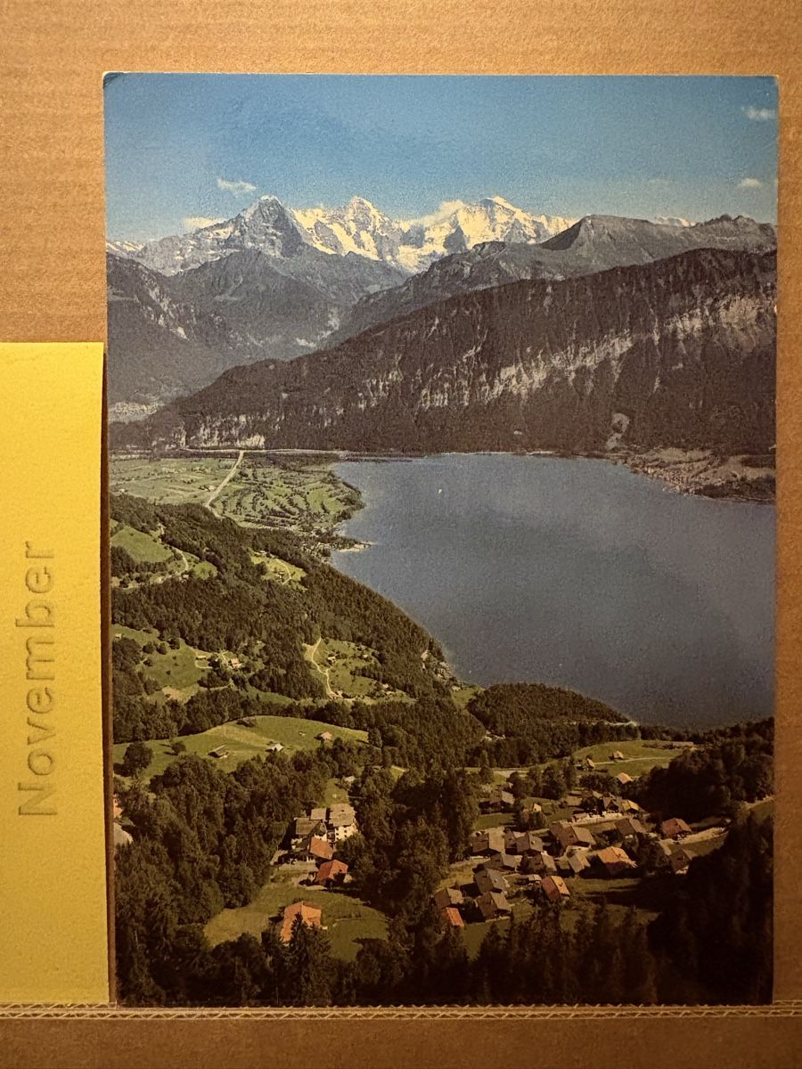Cartoline postali: AK von Beatenberg Thunersee / Bergpanorama – Usato da Rümlang venduto da Kartenpost1