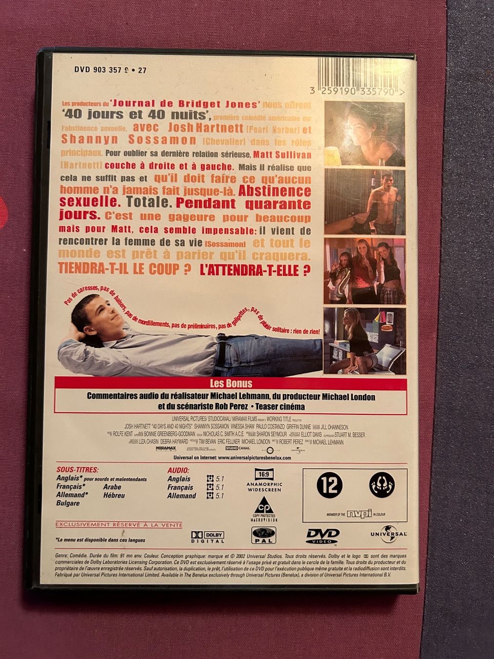 Tutti i DVDs: 40 JOURS ET 40 NUITS – Usato da St-Cierges venduto da Crisi53 1
