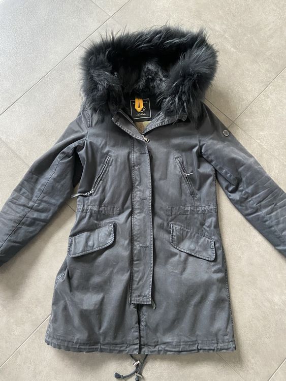 Manteau Caban Noir Sandro Taille 36 - Laine - Excellent état - Fabriqué En France
