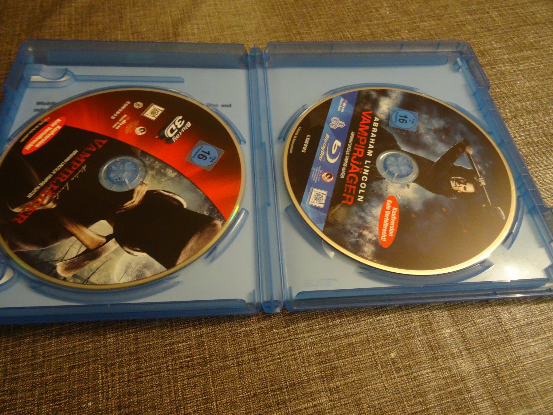 Tous les DVDs: Abraham Lincoln Vampirjäger Blu-ray 3D + 2D – D'occasion à Olten par Disc-Verkauf 1