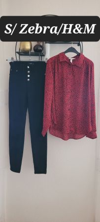 Pantalon Zebra/ Chemise H&M taille 36/S