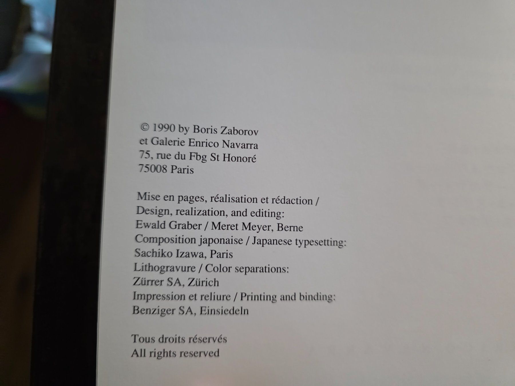 Libri: Boris Zaborov - Peintures Dessins Objects - Navarro 1990 – Usato da Walterswil BE venduto da Lonitti 5