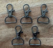 5x Haken / Karabiner D-Ring zum Basteln