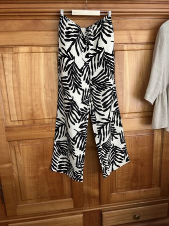 Sommerhose Gr. M, creme/schwarz, Neu ☀️