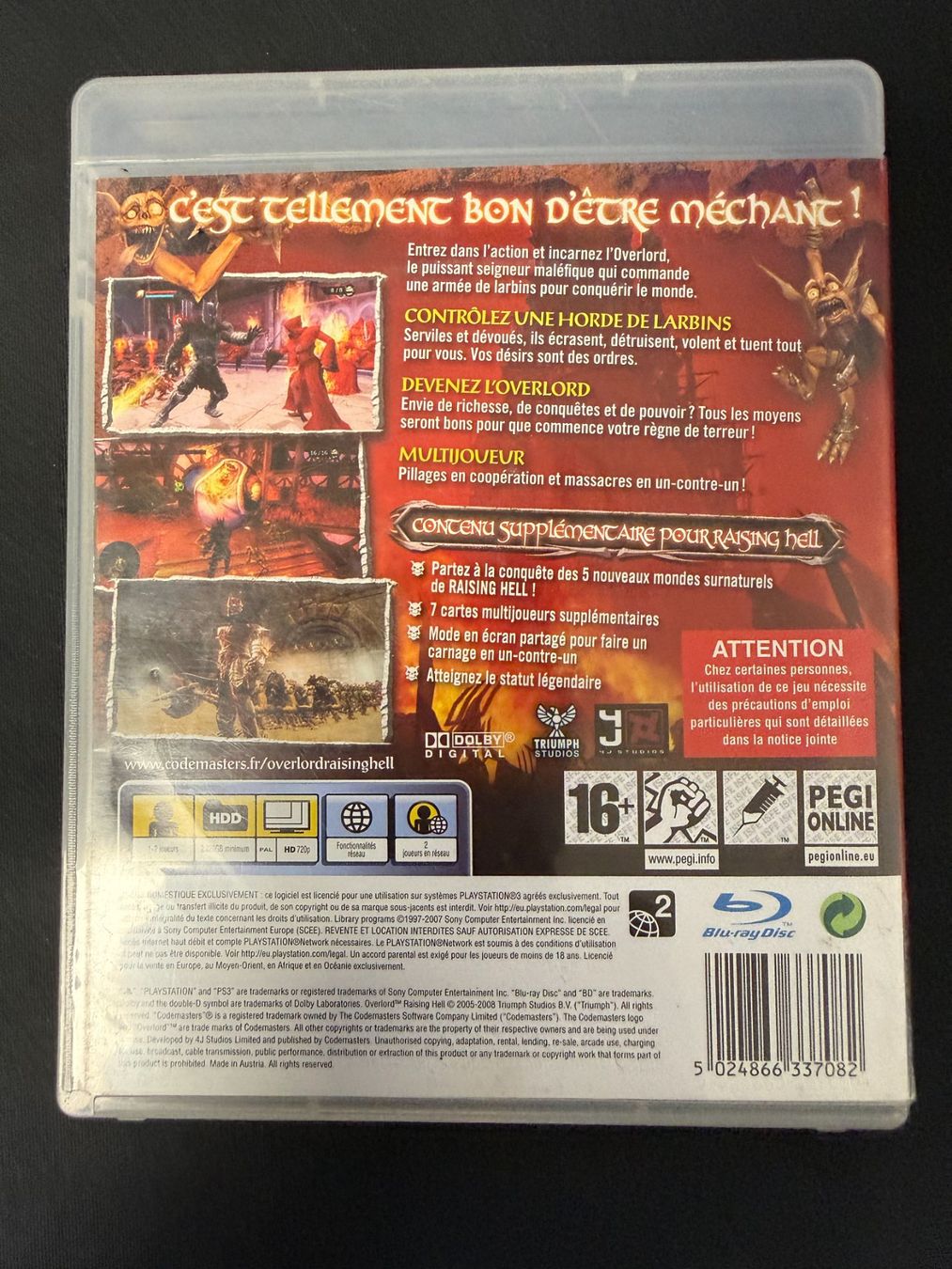 Sony Spiele: Overlord Raisng Hell - PS3 – Gebraucht aus Pont-de-la-Morge von Darfal 2